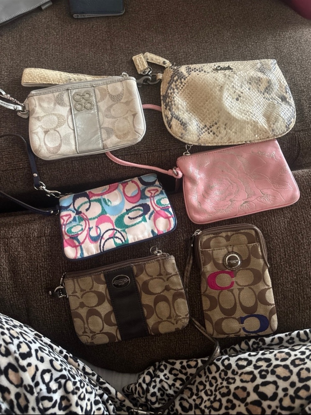 Coach Mixed-Style Wristlet & Clutch Lot in Pink, Tan, Beige, Brown